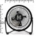 ClipGrip Powerful USB Mini Electrical Metal Desk Fan For Your Home Or Your Office  High-End Designed  Totally Portable & Light-Weight With White Noise Option  Perfect For The Summer 4"  Black - B06WWK5QRG